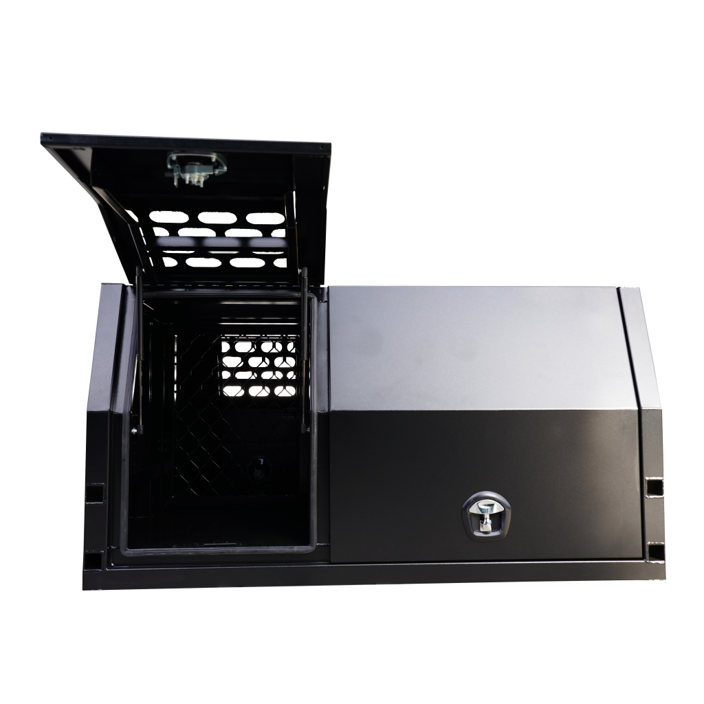 EZToolbox UTE Dog Box: The Ultimate Solution for Safe and Comfortable Travel 2 Jack Off Aluminium Canopy With Full Dog Box