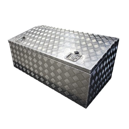 Checker Plate Chest Top Open Aluminium Tool Box-1