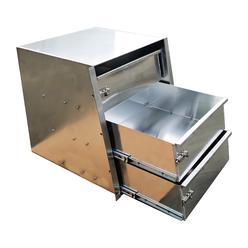 470mm Wide Aluminium Ute Canopy 3 Drawers Draw Slide 3 470mm Wide Aluminium Ute Canopy 3 Drawers Draw Slide