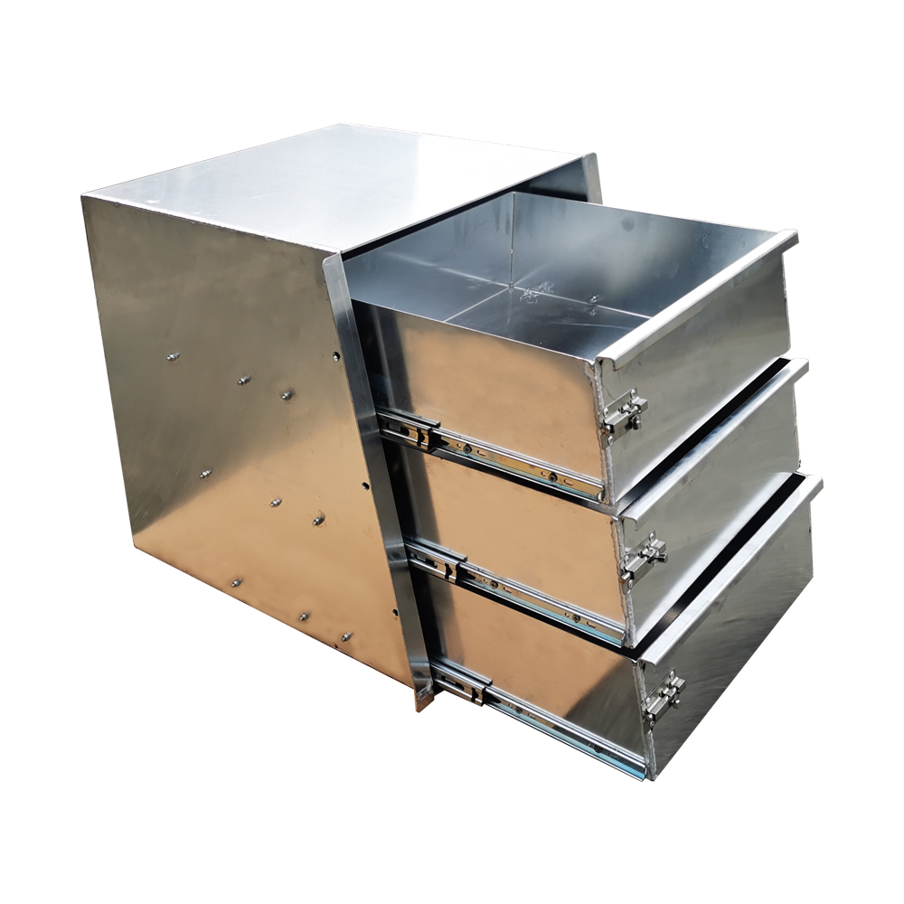 470mm Wide Aluminium Ute Canopy 3 Drawers Draw Slide 4 470mm Wide Aluminium Ute Canopy 3 Drawers Draw Slide