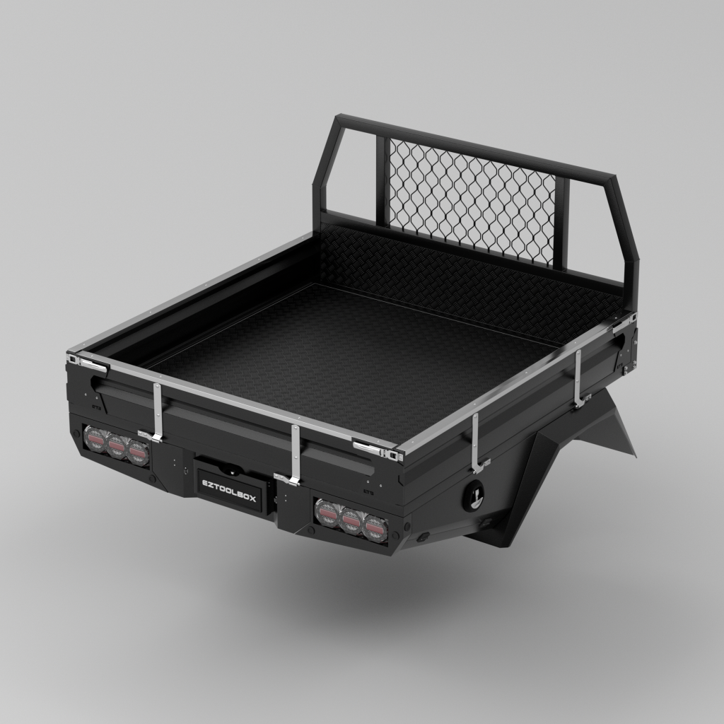 Black Full Set Aluminium Tray