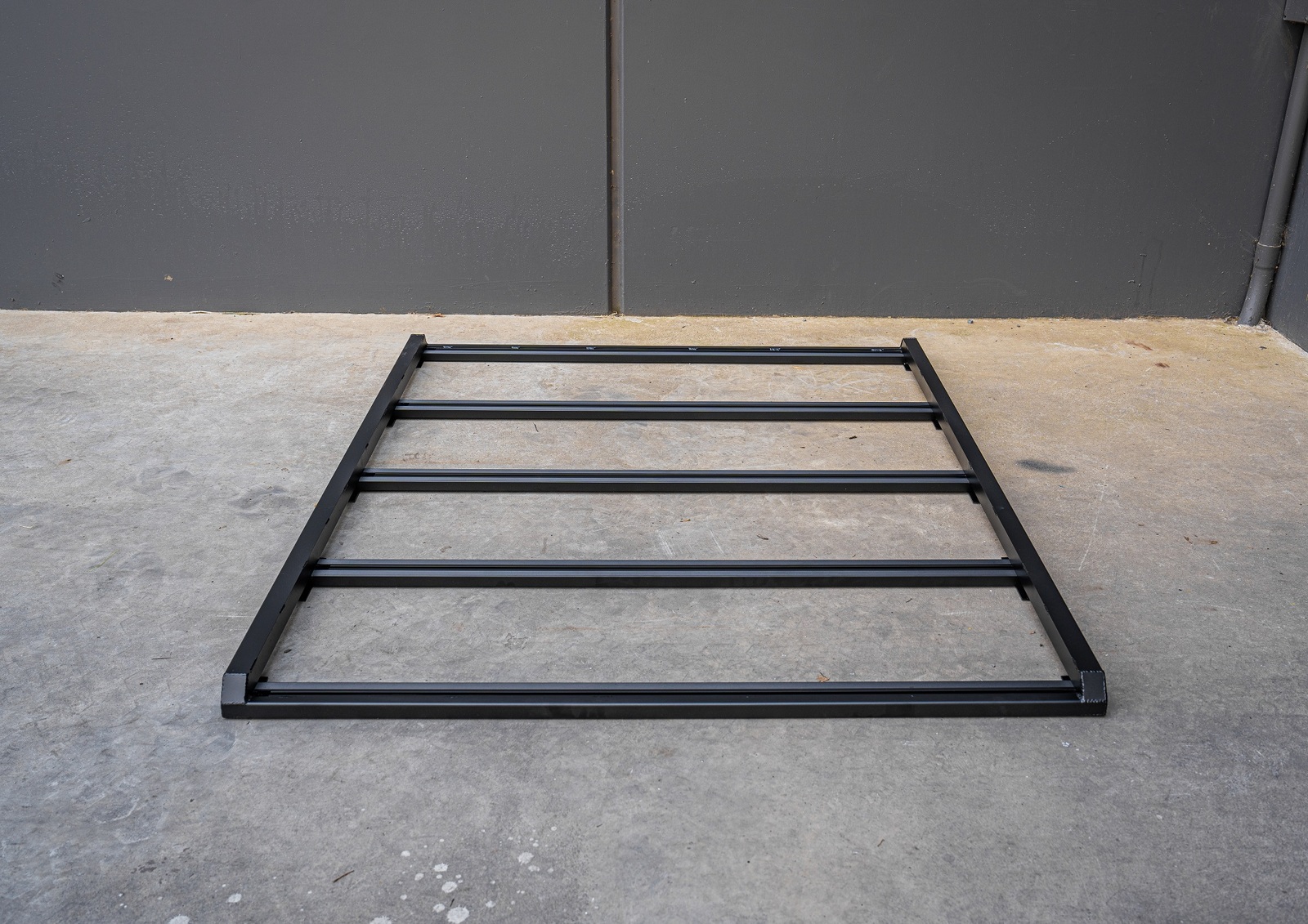 Black Low Profile Aluminium Full Roof Rack with Unistruts 2 Black Low Profile Aluminium Full Roof Rack with Unistruts