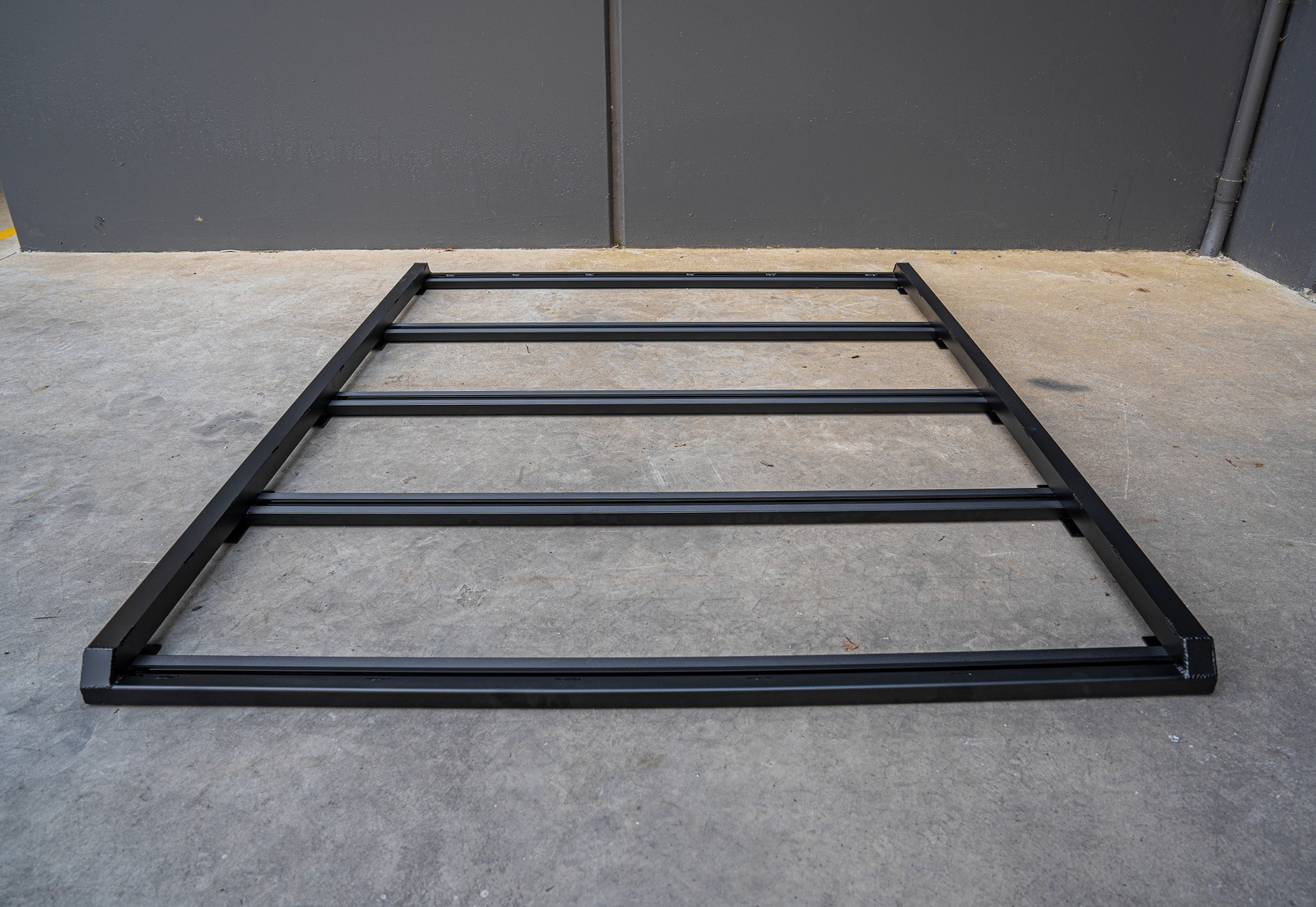 Black Low Profile Aluminium Full Roof Rack with Unistruts 3 Black Low Profile Aluminium Full Roof Rack with Unistruts