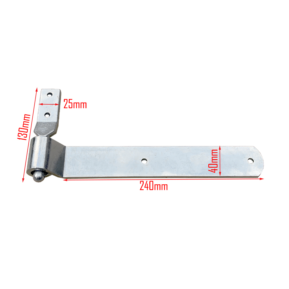 275mm Zinc Plated Tray Side Board Hinge (Strap Gudgeon Nylon Bush) Utes Trailers 2 Hinge