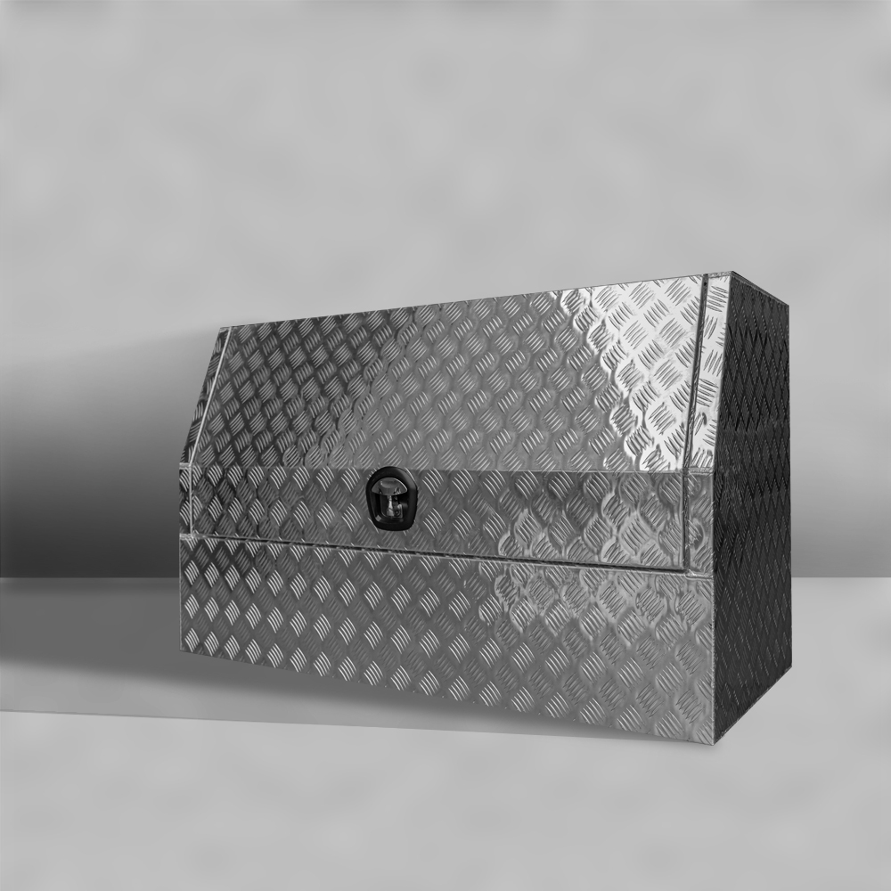 Checker Plate Half Door Aluminium Ute Toolbox 2 Half Door Aluminium Ute Toolbox