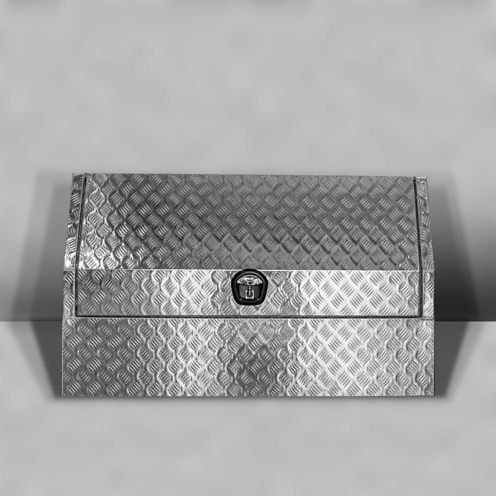 Checker Plate Half Door Aluminium Ute Toolbox