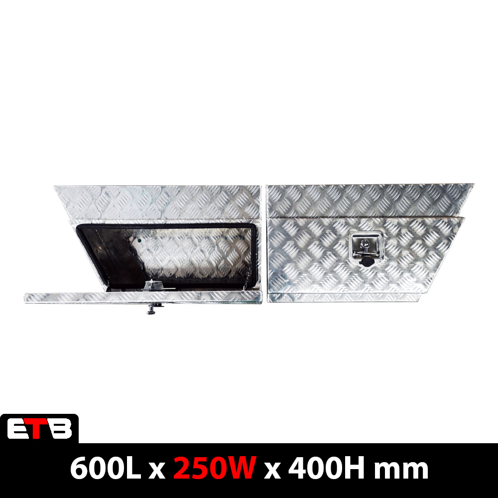 Checker Plate Aluminium Under Tray Tool Boxes(Various Sizes Available) 3 Checker Plate Aluminium Under Tray Tool Boxes