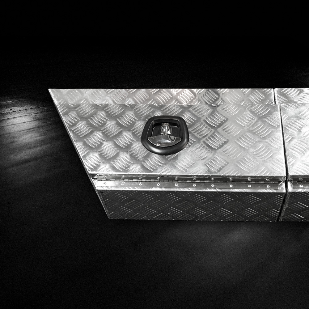 Checker Plate Aluminium Under Tray Tool Boxes(Various Sizes Available) 4 Checker Plate Aluminium Under Tray Tool Boxes