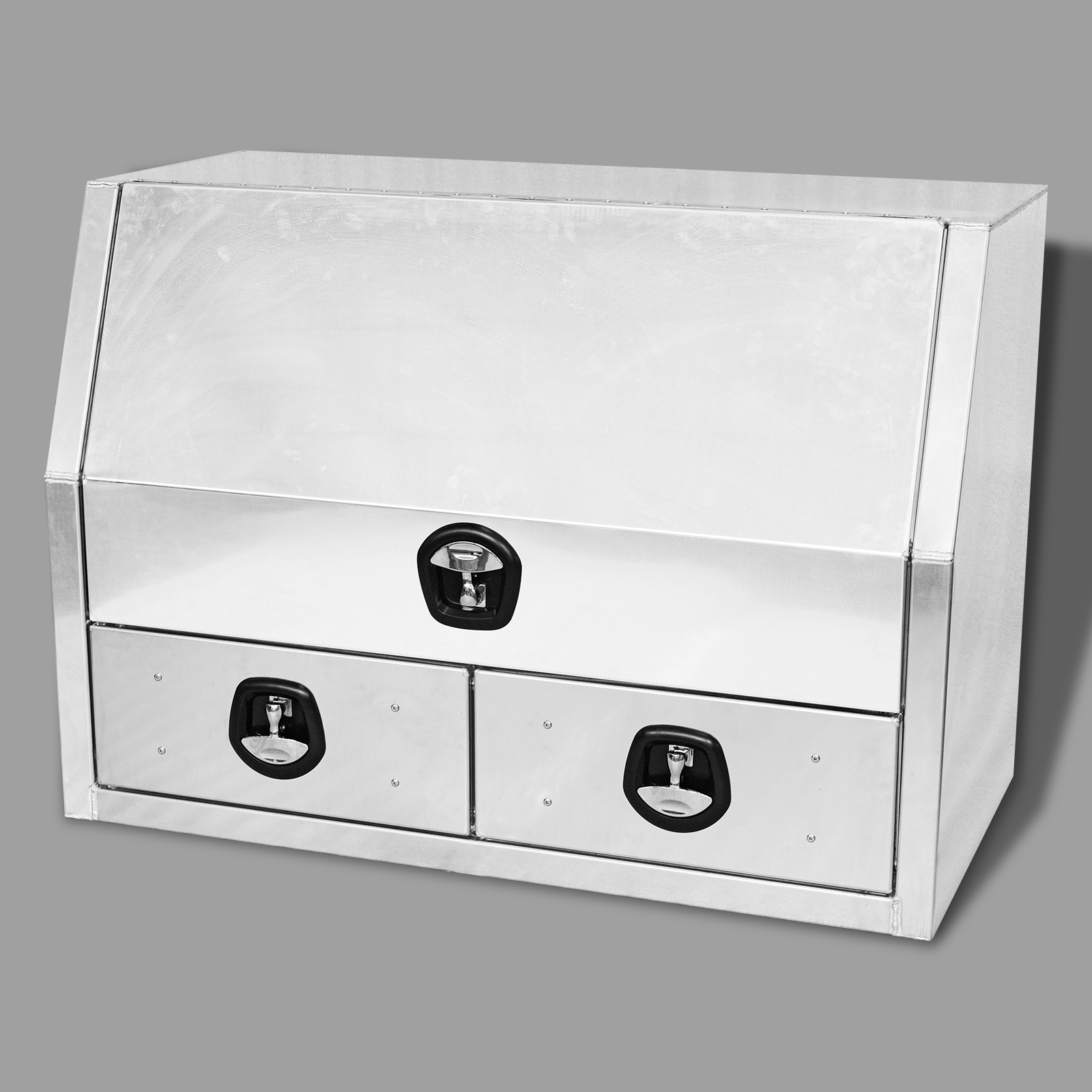 Flat Plate Half Open with 2 Drawers 1 White Flat Plate Half Open with 2 Drawers Toolbox