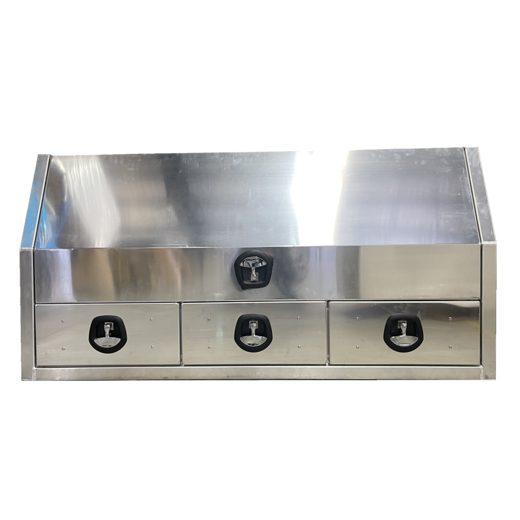 Flat Plate Half Open with 3 Drawers Toolbox