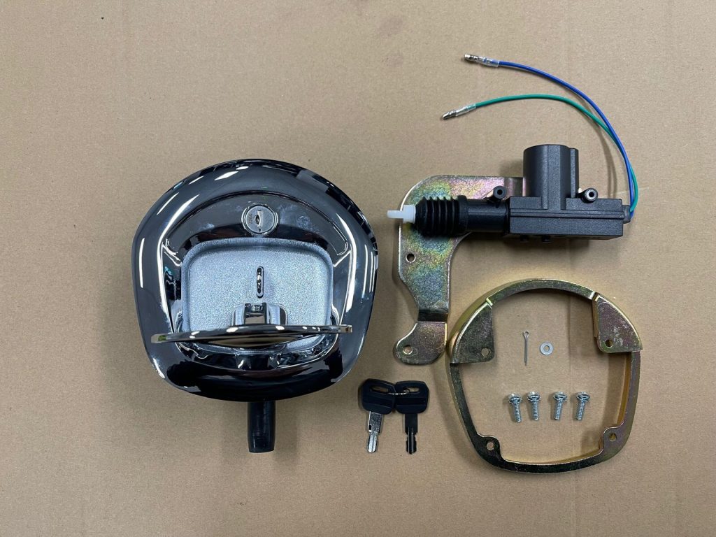 Chrome Recessed Whale Tail Lock Latch with Actuator