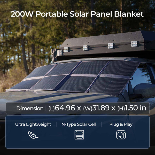 Renogy 200W Solar Panel Blanket 4 Renogy 200W Solar Panel Blanket
