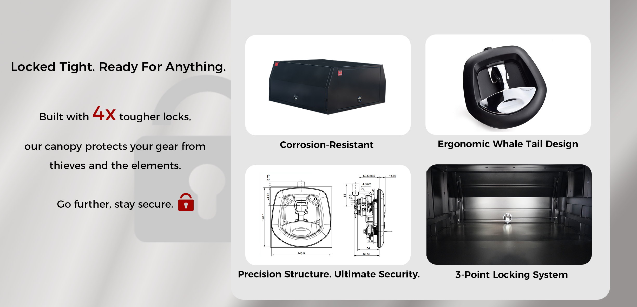 3 Doors Jack Off Flat Plate Aluminium Ute Canopy 13 Where Stability Meets Security.