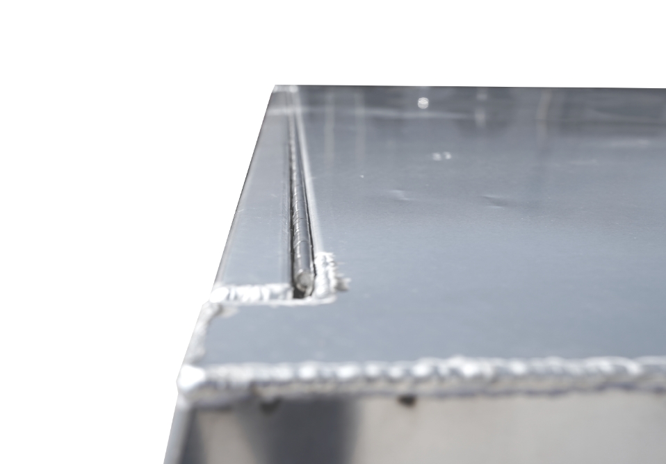 Checker Plate Half Door Aluminium Ute Toolbox 7 Stainless steel piano hinge