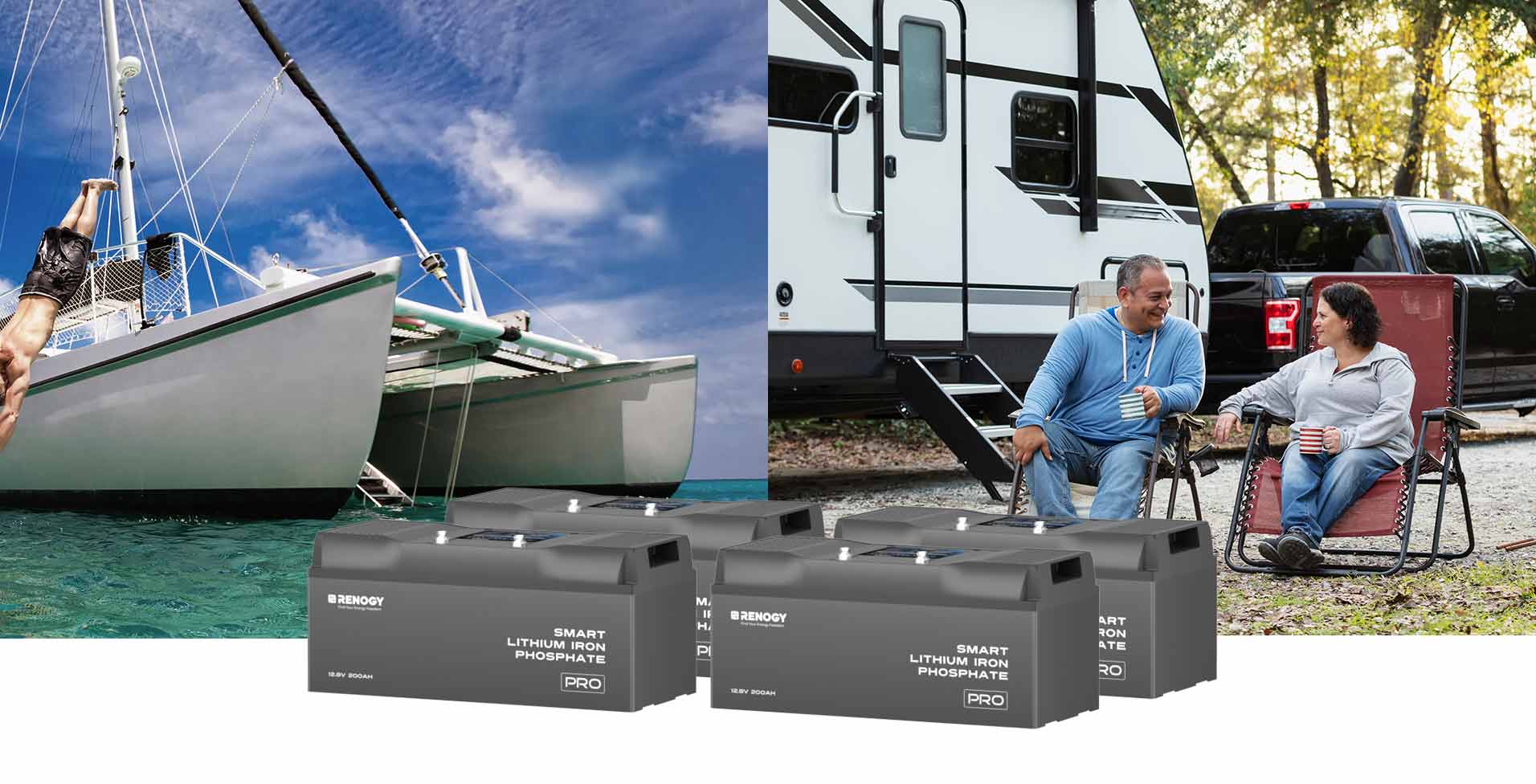 12V 200Ah Pro Deep Cycle Lithium Iron Phosphate Battery w/Bluetooth & Self-heating Function 8 Bold Adventures Start Here