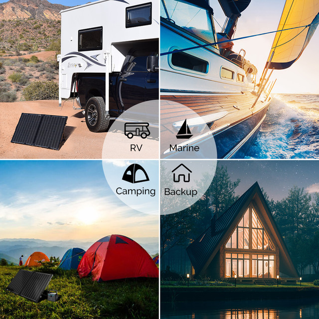 100 Watt 12 Volt Monocrystalline Foldable Solar Suitcase w/o Controller 7 100 Watt 12 Volt Monocrystalline Foldable Solar Suitcase w/o Controller