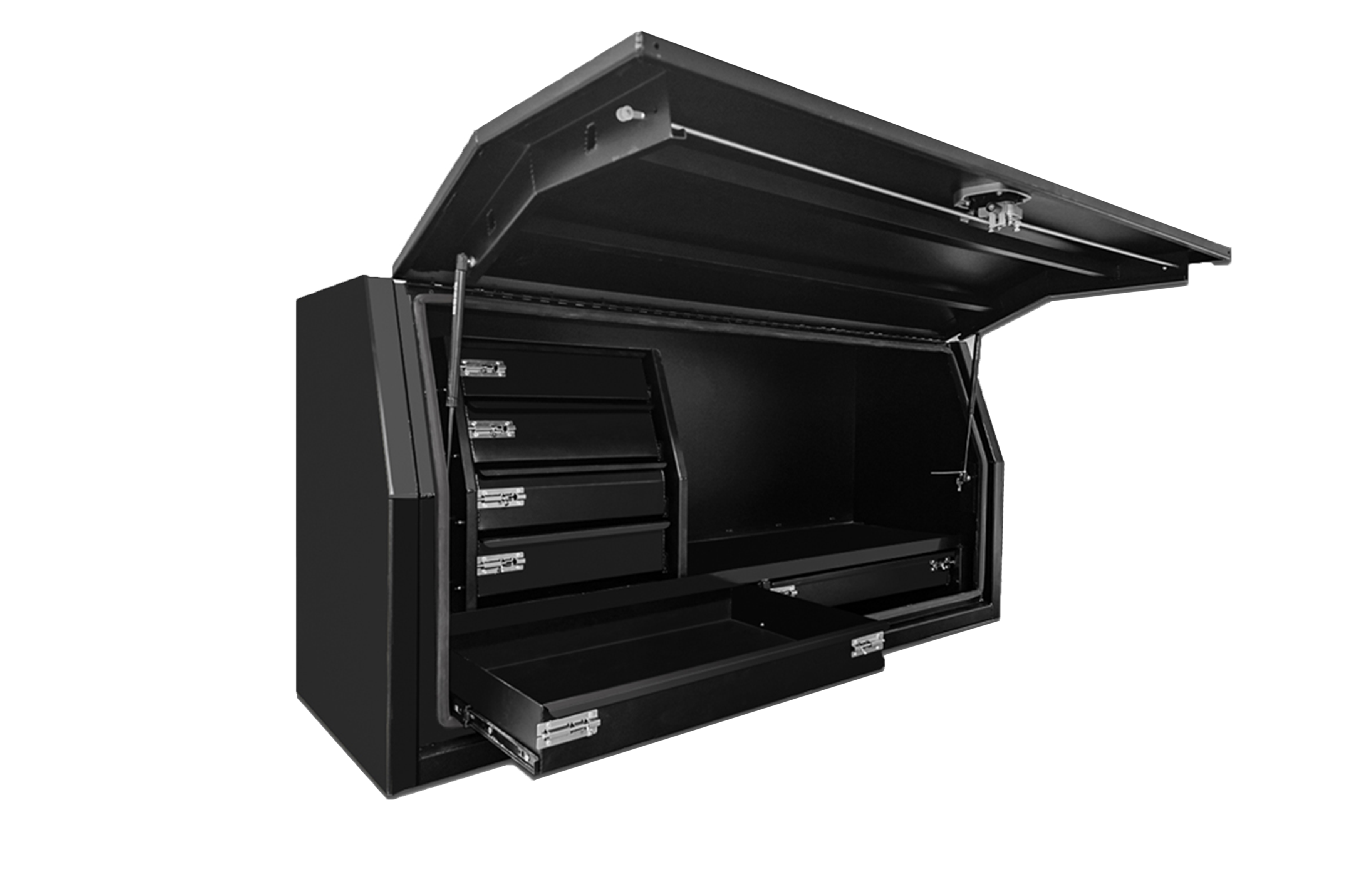 Flat Plate Half Open with 2 Drawers 14 Inside Drawer Unit