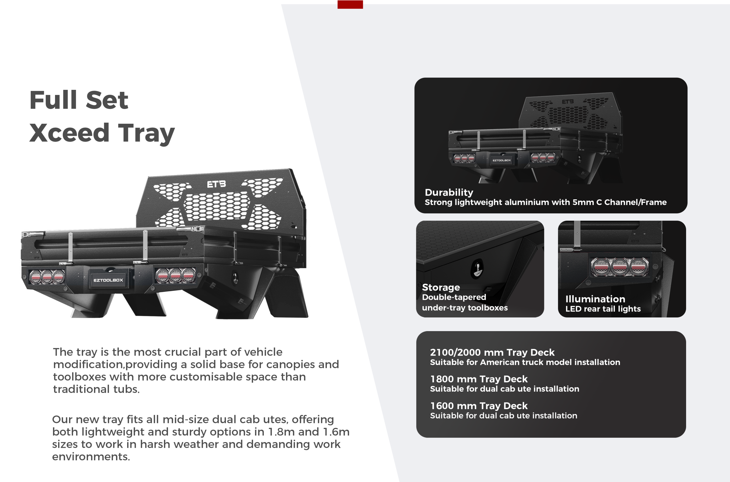 Black Full Set Xceed Tray 8 Aluminium Tray