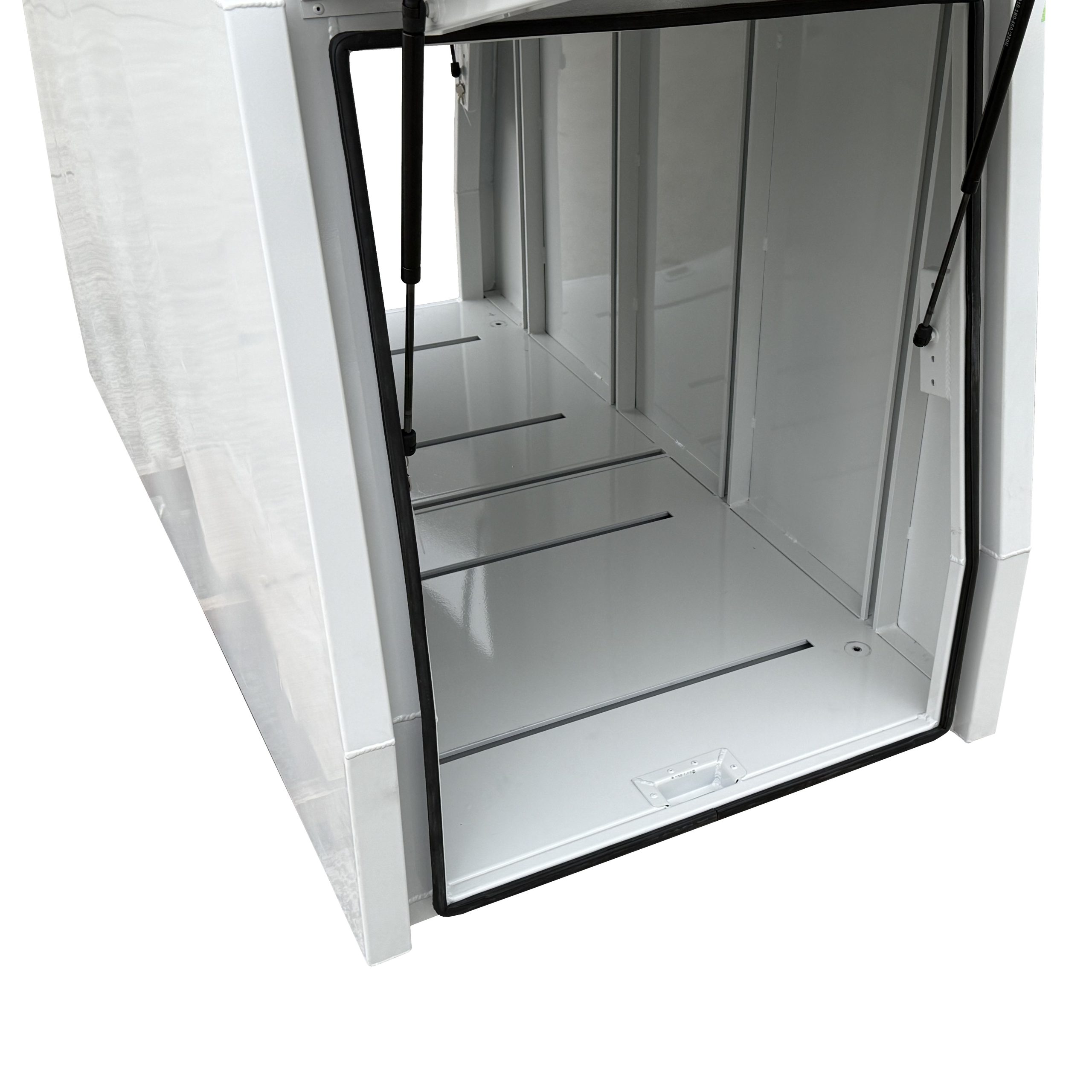 1000mm High Aluminium Canopy with Unistrut False Floor 3 1000mm high Canopy