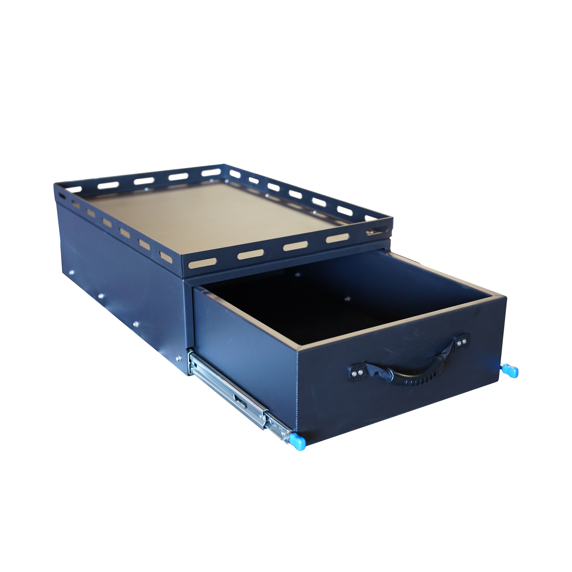 Black Aluminium Ute Canopy Drawer Draw 4 700mm Wide Aluminium Ute Canopy Slide Drawer / Bench