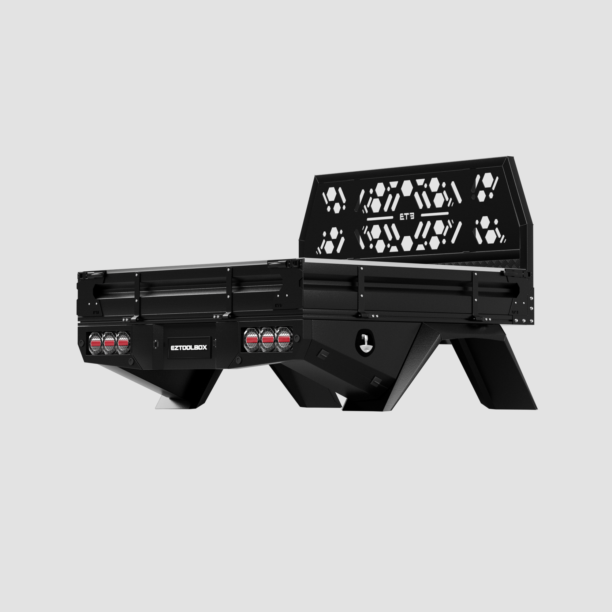 Black Full Set Aluminium Tray 1650mm 1 Black Full Set Aluminium Tray 1650mm