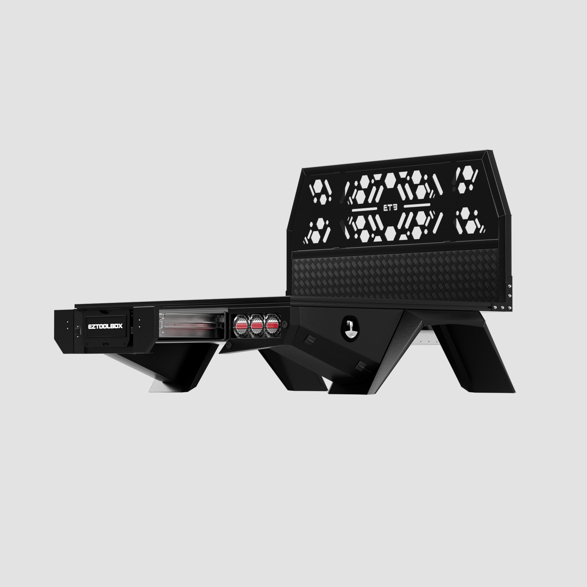 Black Aluminium Tray 1650mm with Trundle Drawer 1 Black Aluminium Tray 1650mm with Trundle Drawer